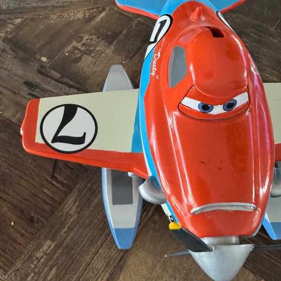 Disney Pixar Planes Fire & Rescue Dusty Coin Bank Rare Collectable - Picture 4 of 8